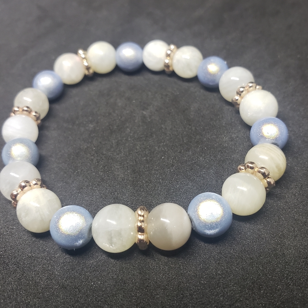 Moonstone, miracle, rose gold healing bracelet